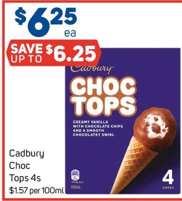 Cadbury Choc Tops 4s