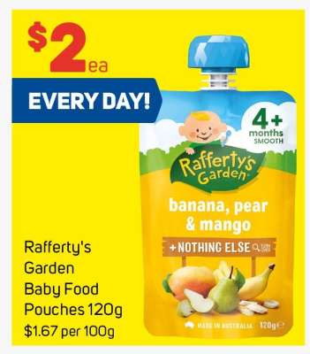 Rafferty's Garden Baby Food Pouches 120g