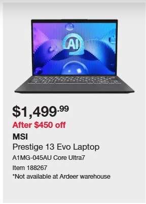 MSI Prestige 13 Evo Laptop