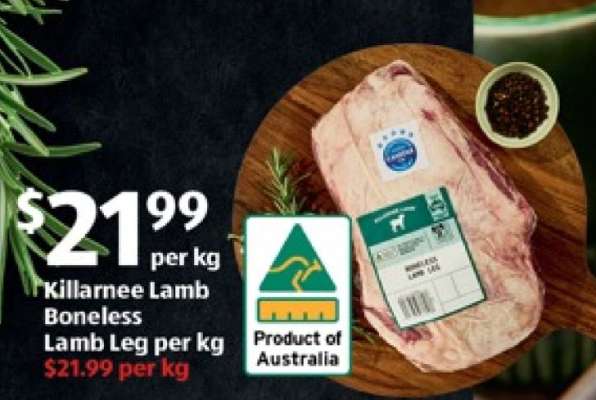 Killarnee Lamb Boneless Lamb Leg