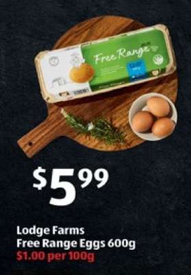 Lodge Farms Free Range Eggs 600g