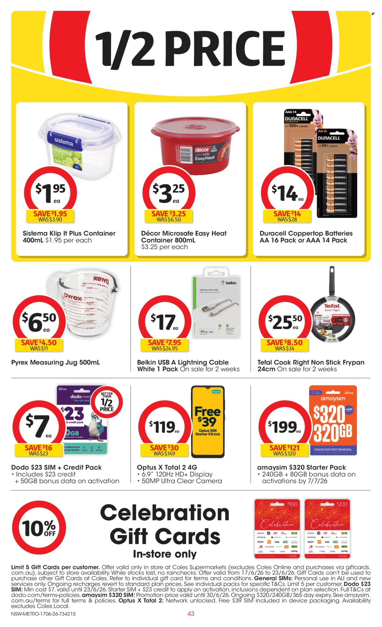 Coles catalogue - 17.6.2026 - 23.6.2026. Page 43