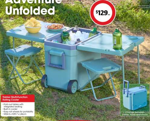 Trekker Multi-Function Rolling Cooler