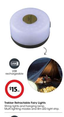 Trekker Retractable Fairy Lights