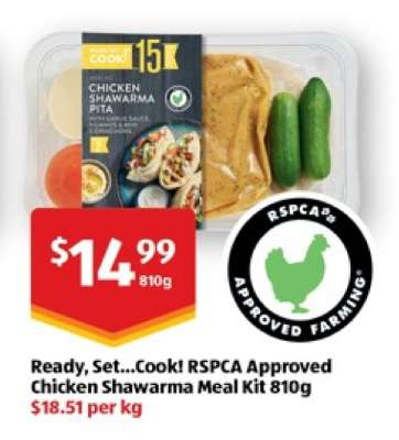 Ready, Set...Cook! RSPCA Approved Chicken Shawarma Meal Kit 810g