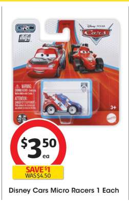 Disney Cars Micro Racers 1 Each