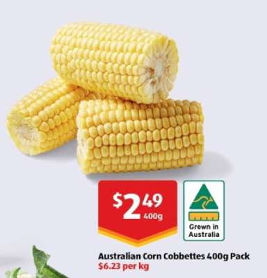 Australian Corn Cobbettes 400g Pack