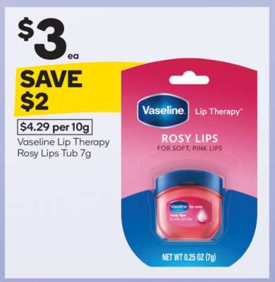 Vaseline Lip Therapy Rosy Lips Tub 7g