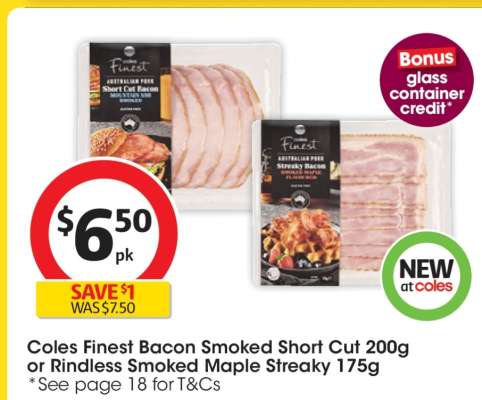 Coles Finest Bacon