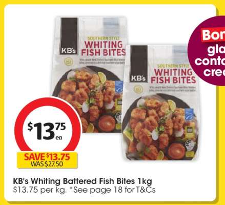 KB's Whiting Battered Fish Bites 1kg