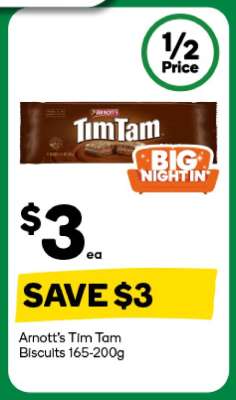 Arnott's Tim Tam Biscuits 165-200g