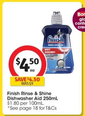 Finish Rinse & Shine Dishwasher Aid 250mL