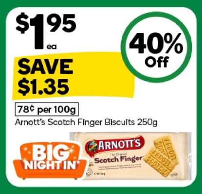 Arnott's Scotch Finger Biscuits 250g
