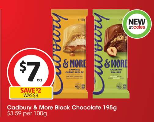 Cadbury & More Block Chocolate 195g