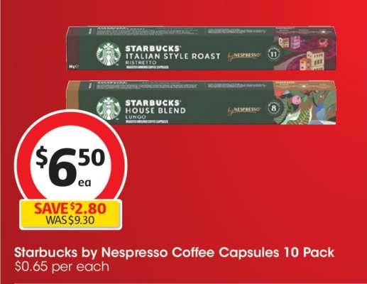 Starbucks by Nespresso Coffee Capsules 10 Pack