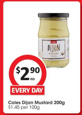 Coles Dijon Mustard 200g