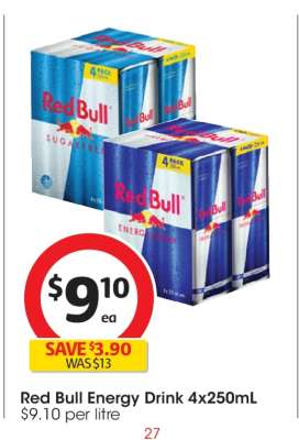 Red Bull Energy Drink 4x250mL