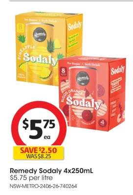 Remedy Sodaly 4x250mL