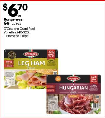 D'Orsogna Quad Pack Varieties 240-320g