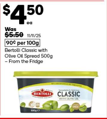 Bertolli Classic with Olive Oil Spread 500g