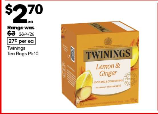 Twinings Tea Bags Pk 10