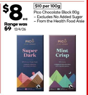 Pico Chocolate Block 80g