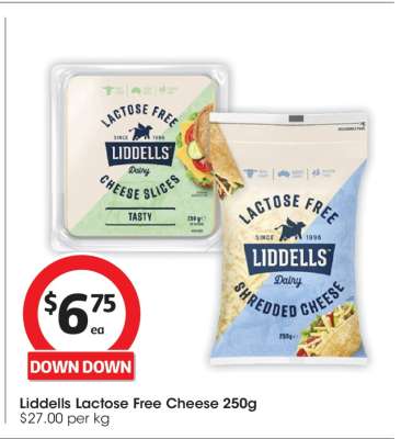 Liddells Lactose Free Cheese 250g
