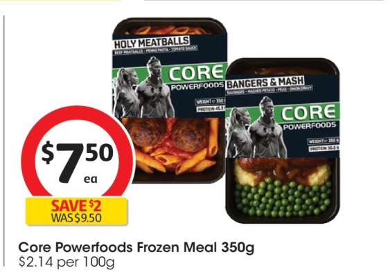 Core Powerfoods Frozen Meal 350g