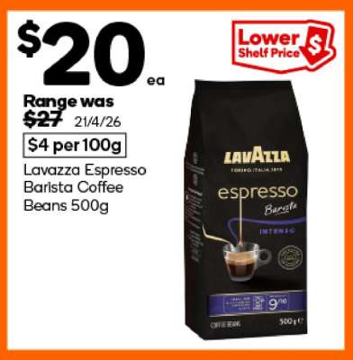 Lavazza Espresso Barista Coffee Beans 500g