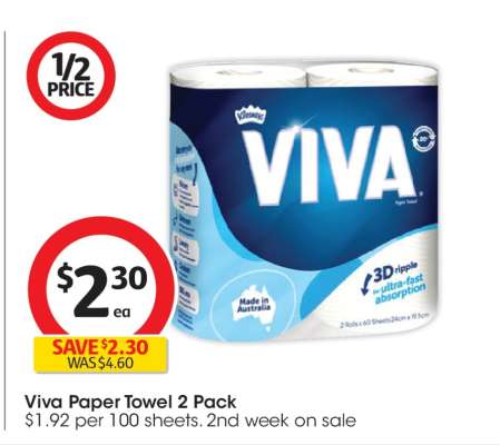 Viva Paper Towel 2 Pack