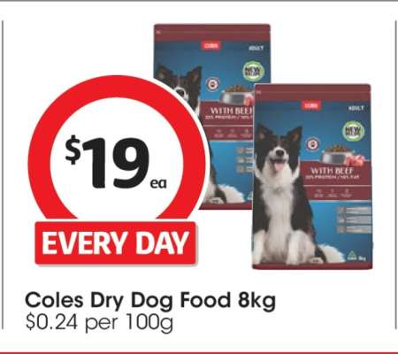 Coles Dry Dog Food 8kg