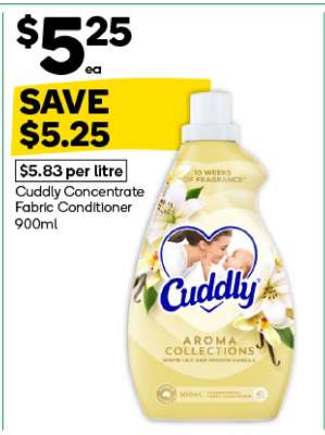 Cuddly Concentrate Fabric Conditioner 900mL