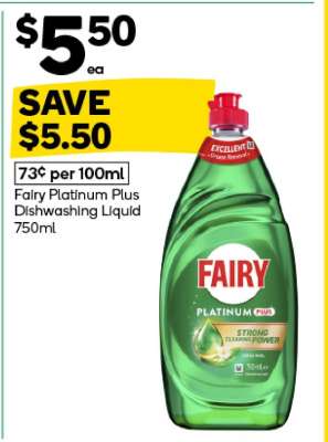 Fairy Platinum Plus Dishwashing Liquid 750ml