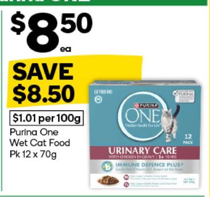 Purina One Wet Cat Food Pk 12 x 70g