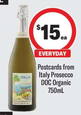 Postcards from Italy Prosecco DOC Organic 750mL