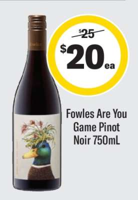 Fowles Are You Game Pinot Noir 750mL