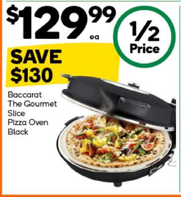 Baccarat The Gourmet Slice Pizza Oven Black