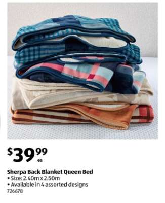 Sherpa Back Blanket Queen Bed