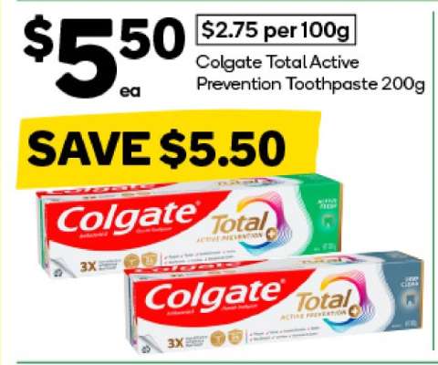 Colgate Total Active Prevention Toothpaste 200g