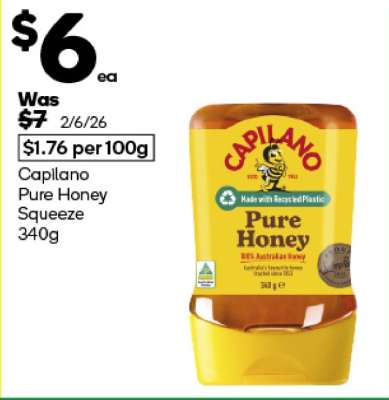 Capilano Pure Honey Squeeze 340g