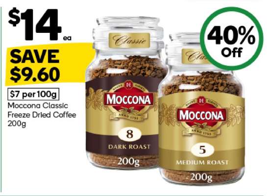 Moccona Classic Freeze Dried Coffee 200g
