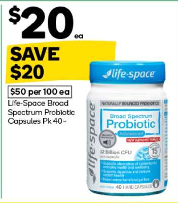 Life-Space Broad Spectrum Probiotic Capsules Pk 40
