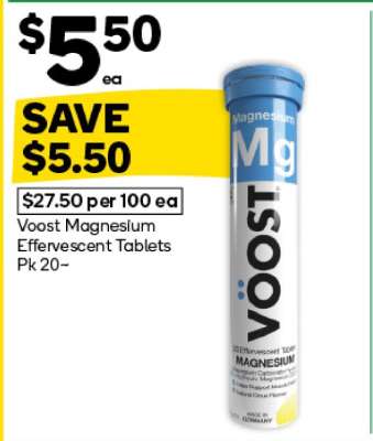Voost Magnesium Effervescent Tablets Pk 20