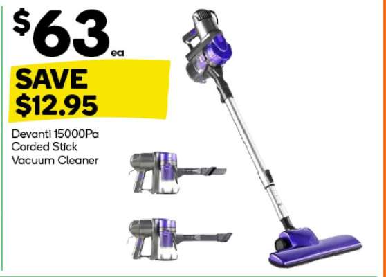 Devanti 15000Pa Corded Stick Vacuum Cleaner