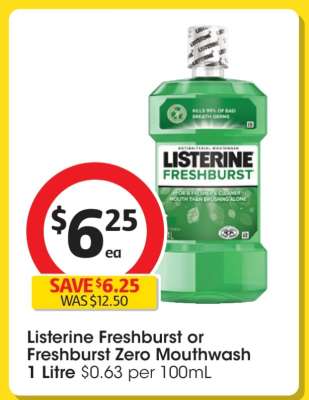 Listerine Freshburst or Freshburst Zero Mouthwash