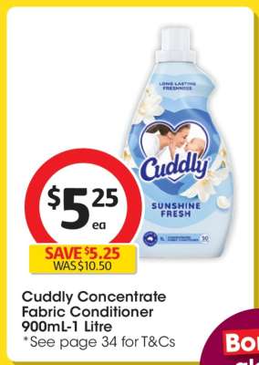 Cuddly Concentrate Fabric Conditioner