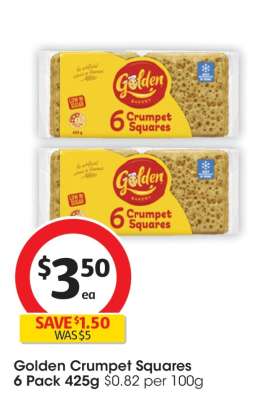Golden Crumpet Squares