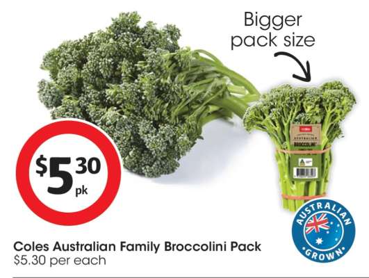 Coles Australian Family Broccolini Pack