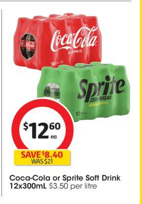 Coca-Cola or Sprite Soft Drink
