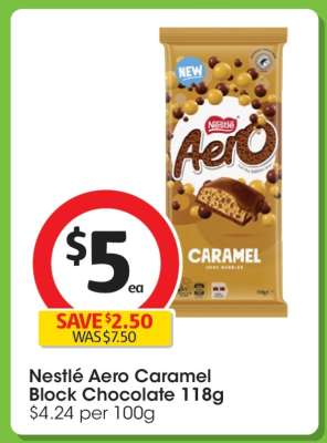 Nestlé Aero Caramel Block Chocolate 118g
